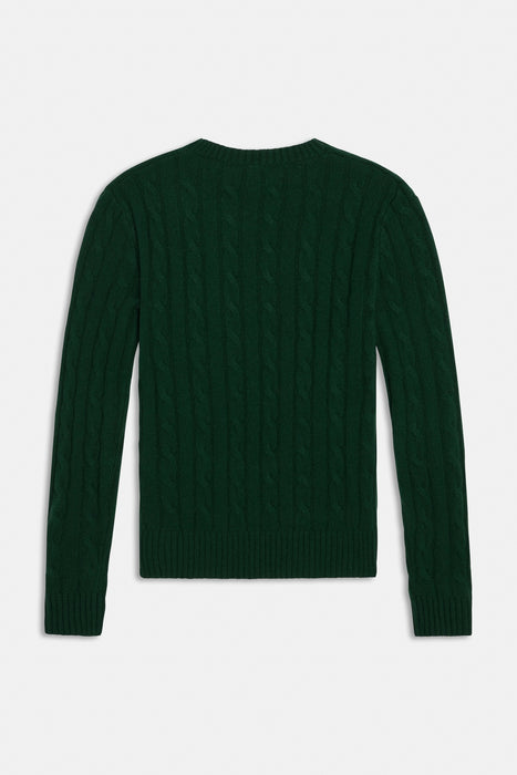Cashmere Cable Crew (Green)