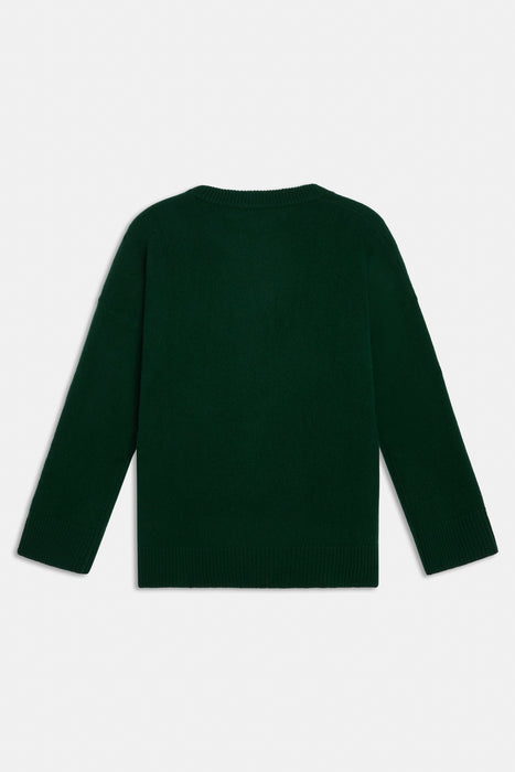Oversized Cashmere Crew (Green)