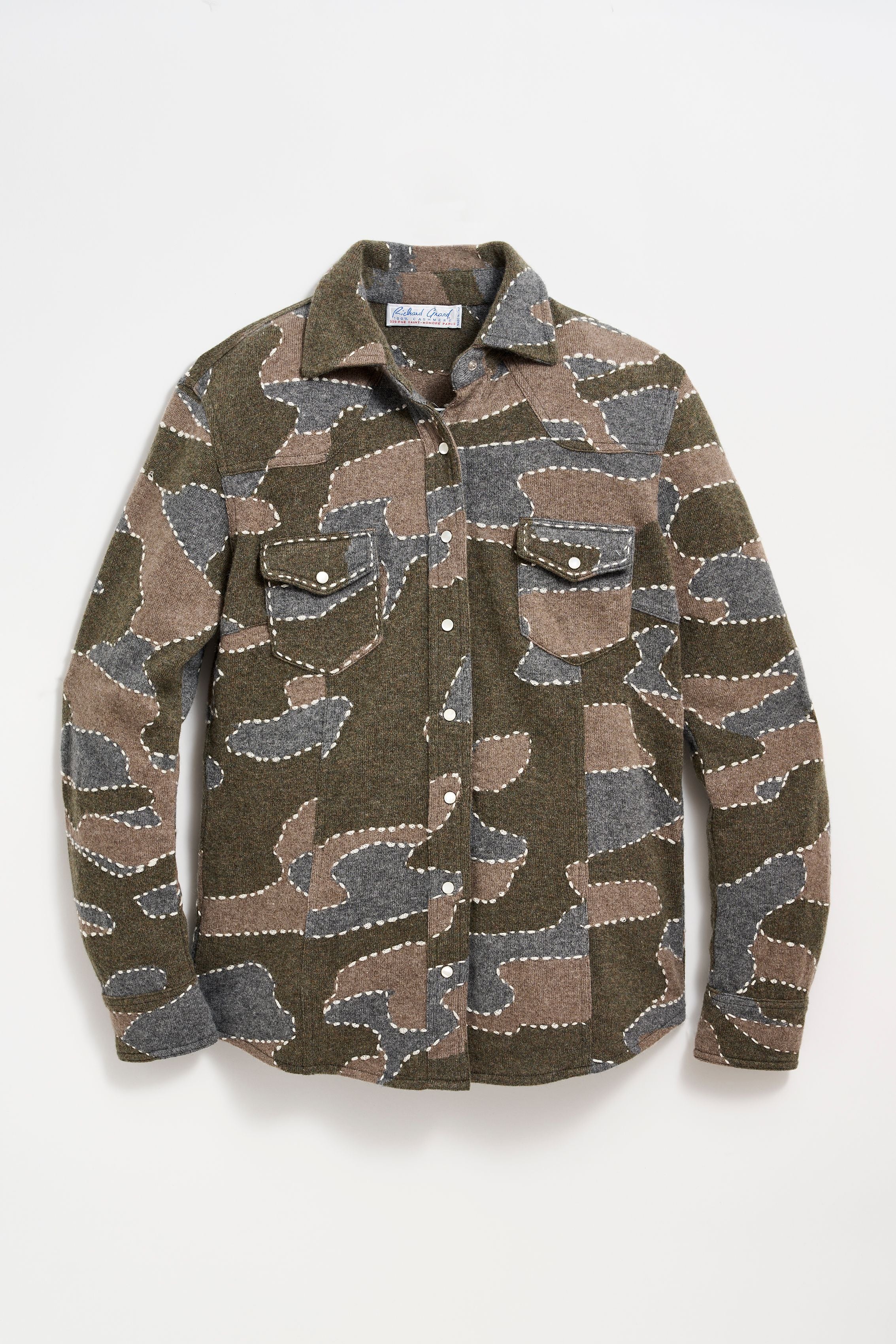 Embroidered Camo Shirt
